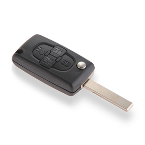 Peugeot 807 4 Button Remote Key (2005 - 2009) (649090)