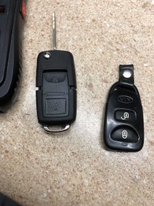 preparing a spare car key for a car owner in Ballylesson